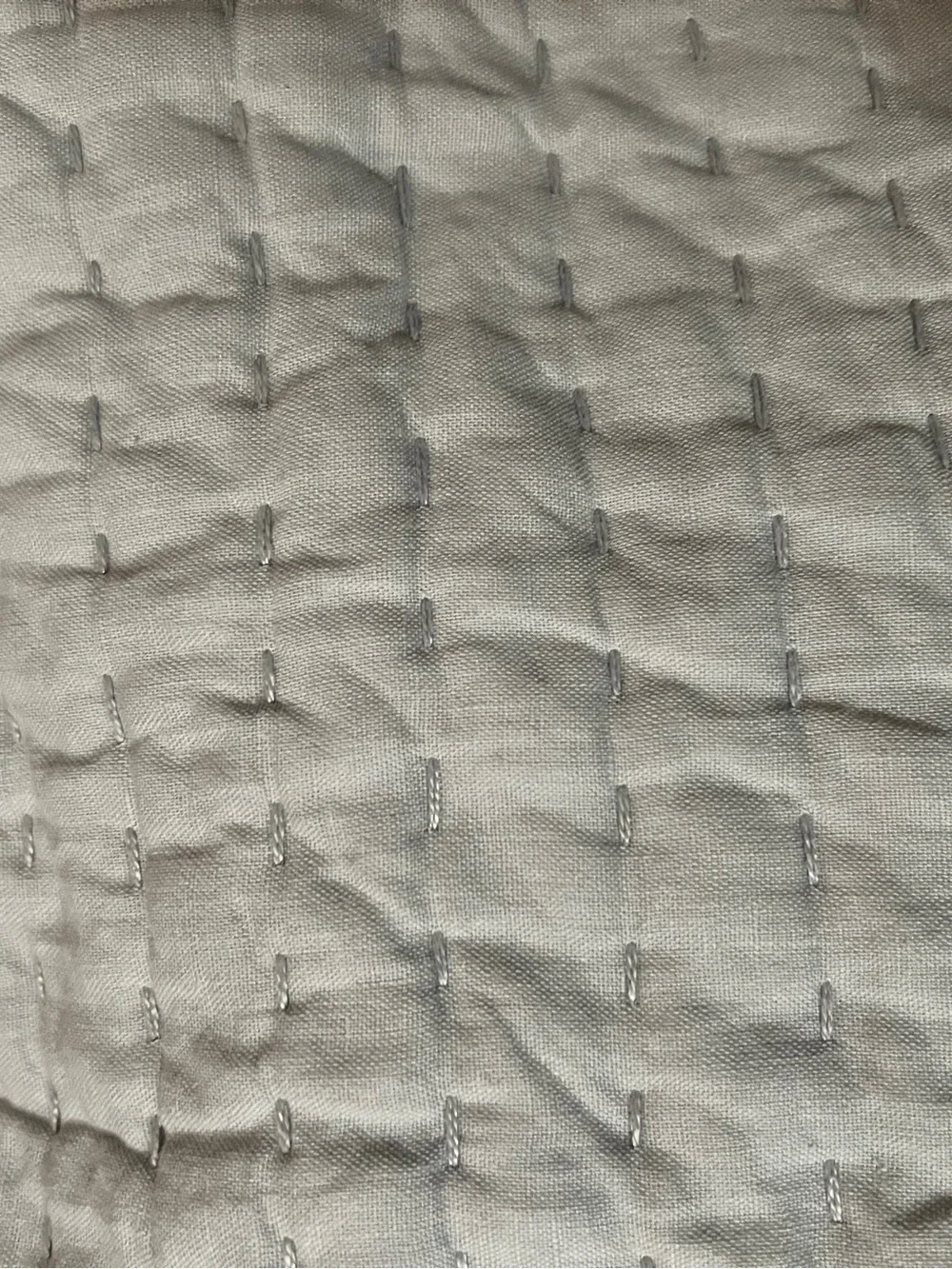 Quince Set of European Linen Cotton Stitch Quilted Euro Shams x2